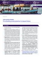 Intervention model: for extending social protection to migrant fishers