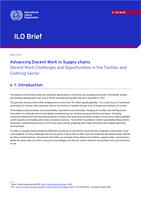 Advancing decent work in supply chains: decent work challenges and opportunities in the textiles and clothing sector