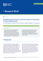 A multidimensional analysis of the persistence of informality in youth-led businesses: a case study of Kasulu Town Council, Kigoma Region in Tanzania