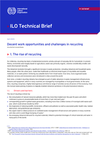 Decent work opportunities and challenges in recycling