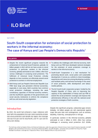 South-South cooperation for extension of social protection to workers in the informal economy: the case of Kenya and Lao People’s Democratic Republic