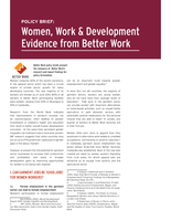 Women, work & development: evidence from Better Work