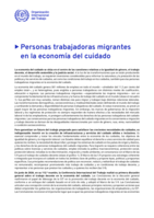 Personas trabajadoras migrantes en la economía del cuidado