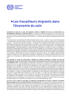 Les travailleurs migrants dans l’économie du soin
