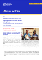Étendre la sécurité sociale aux travailleurs des micro et petites entreprises: enseignements tirés de l’expérience internationale