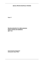 Social protection for older persons: policy trends and statistics 2017-19