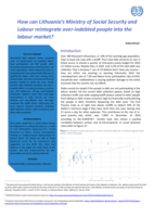 How can Lithuania’s Ministry of social security and labour reintegrate over-indebted people into the labour market?