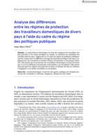 Analyse des différences entre les régimes de protection des travailleurs domestiques de divers pays à l'aide du cadre du régime des politiques publiques