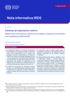 Sistemas de negociación colectiva: registro de instrumentos colectivos de trabajo: la experiencia brasileña con la plataforma MEDIADOR