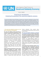 Financing for development: unlocking the potential of the social and solidarity economy