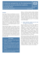 A historical perspective on the development of universal social protection systems, including floors
