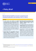 Mainstreaming disability inclusion in technical and vocational education and training (TVET) in Africa