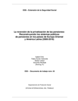 La reversión de la privatización de las pensiones: reconstruyendo los sistemas públicos de pensiones en los países de Europa Oriental y América Latina (2000-2018)