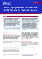 World employment and social outlook 2025: Asia and the Pacific May update