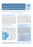 Social protection floors in the post-2015 agenda: targets and indicators