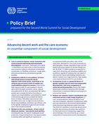Advancing decent work and the care economy: an essential component of social development
