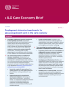 Employment-intensive investments for advancing decent work in the care economy