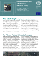 Operational indicators of trafficking in human beings: results from a Delphi survey implemented by the ILO and the European Commission