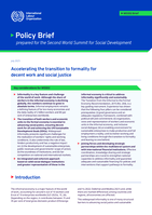 Accelerating the transition to formality for decent work and social justice