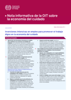 Inversiones intensivas en empleo para promover el trabajo digno en la economía del cuidado