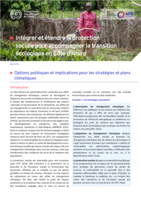 Intégrer et étendre la protection sociale pour accompagner la transition écologique en Côte d’Ivoire: options politiques et implications pour les stratégies et plans climatiques