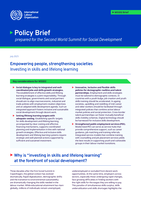 Empowering people, strengthening societies: investing in skills and lifelong learning