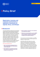 Registration, licensing, and inspection mechanisms of legislative frameworks for Uganda, Kenya, and Ethiopia