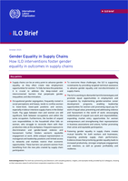 Gender equality in supply chains: how ILO interventions foster gender equality in outcomes in supply chains