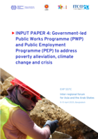 Government-led Public Works Programme (PWP) and Public Employment Programme (PEP) to address poverty alleviation, climate change and crisis