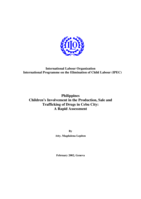 Philippines: children's involvement in the production, sale and trafficking of drugs in Cebu City : a rapid assessment