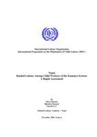 Nepal: bonded child labour among child workers of the Kamaiya System : a rapid assessment