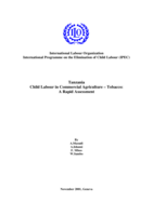 Tanzania: child labour in commercial agriculture - tobacco : a rapid assessment
