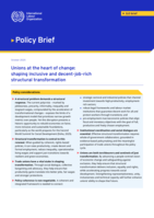 Unions at the heart of change: shaping inclusive and decent-job-rich structural transformation