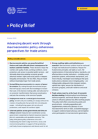 Advancing decent work through macroeconomic policy coherence: perspectives for trade unions