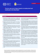 The two-year war in Gaza: impacts on employment and livelihoods in the West Bank: No.6 Bulletin