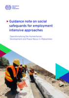 Guidance note on social safeguards for employment intensive approaches: operationalising the Humanitarian, Development and Peace Nexus in Afghanistan