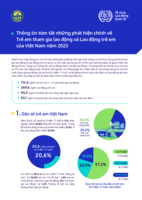 Key findings on the situation of working children and child labour in Viet Nam in 2023