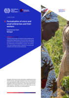 Formalization of micro and small enterprises and their workers: experiences from Senegal