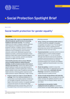 Social health protection for gender equality