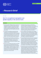 Gen AI, occupational segregation and gender equality in the world of work