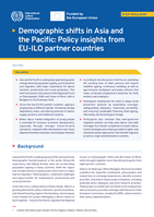 Demographic shifts in Asia and the Pacific: policy insights from EU-ILO partner countries
