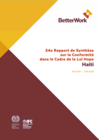 24e rapport de synthèse sur la conformité dans le cadre de la loi Hope: Haiti : mai 2021 - juin 2022