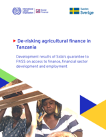 De-risking agricultural finance in Tanzania: development results of Sida’s guarantee to PASS on access to finance, financial sector development and employment