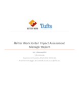 Better Work Jordan impact assessment manager report: Vol. 3