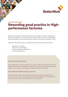 Rewarding good practice in high-performance factories: factory guidelines