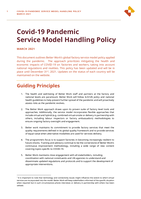 Covid-19 pandemic service model handling policy
