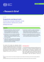 Productivity and decent work: achieving synergies between social and economic dimensions at the enterprise level