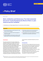 Work, institutions and democracy: five interconnected structural trends reshaping the world of work in Latin America and the Caribbean