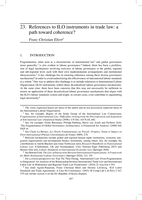 References to ILO instruments in trade law: a path toward coherence?