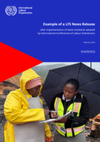Example of a LFS news release: after implementation of latest standards adopted by International Conferences of Labour Statisticians